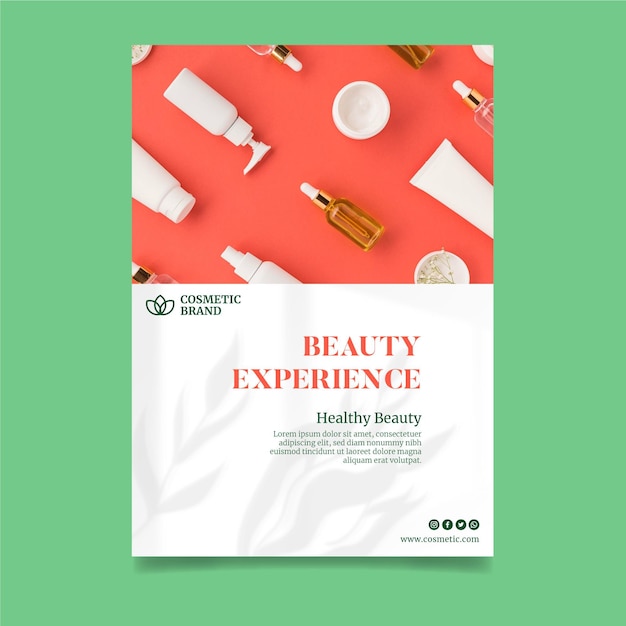 Cosmetic flyer vertical template