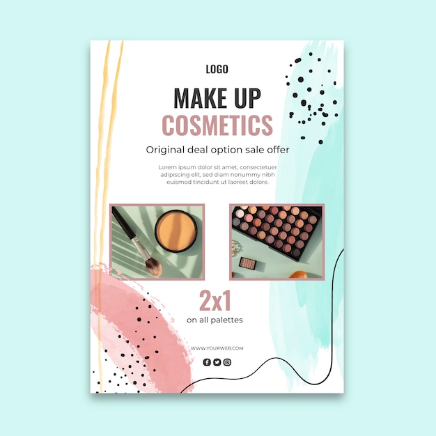 Cosmetic flyer vertical template