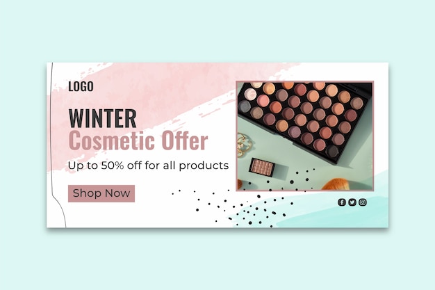 Cosmetic instagram banner template