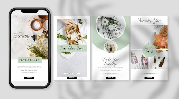 Cosmetic instagram stories template