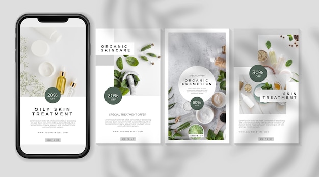Cosmetic instagram stories