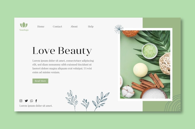 Cosmetic landing page template