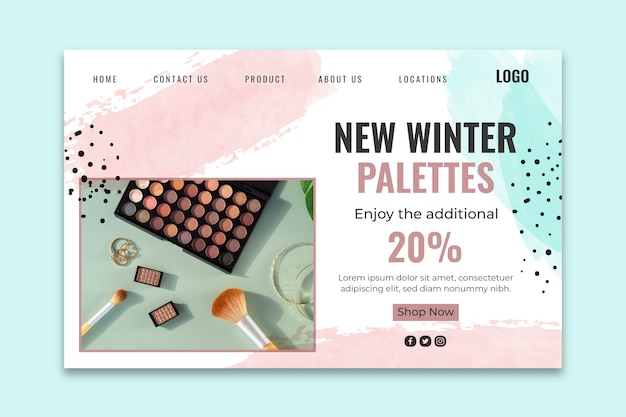 Cosmetic landing page template