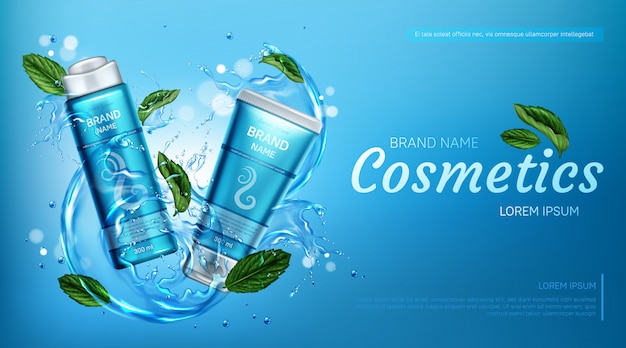 Cosmetic products for hair care in water splash