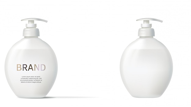 Cosmetic realistic jar with milk swirl