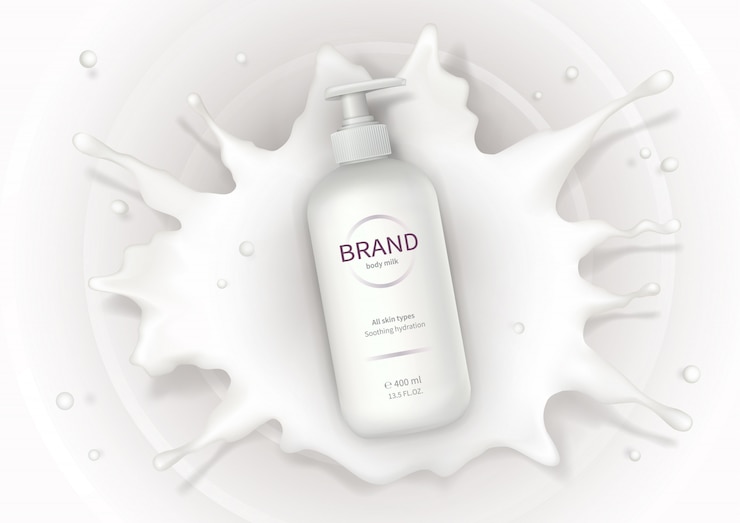 Free Vector cosmetic realistic vector background with cream