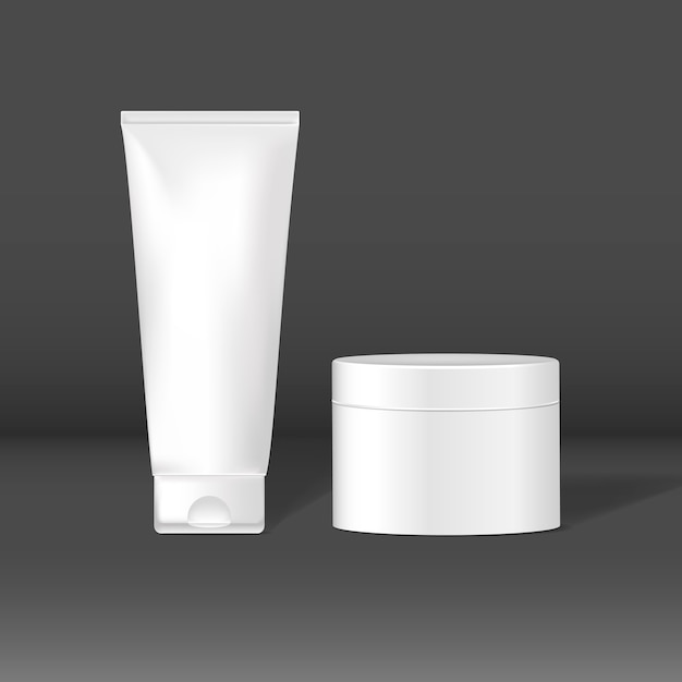 Cosmetic tube and jar mockups