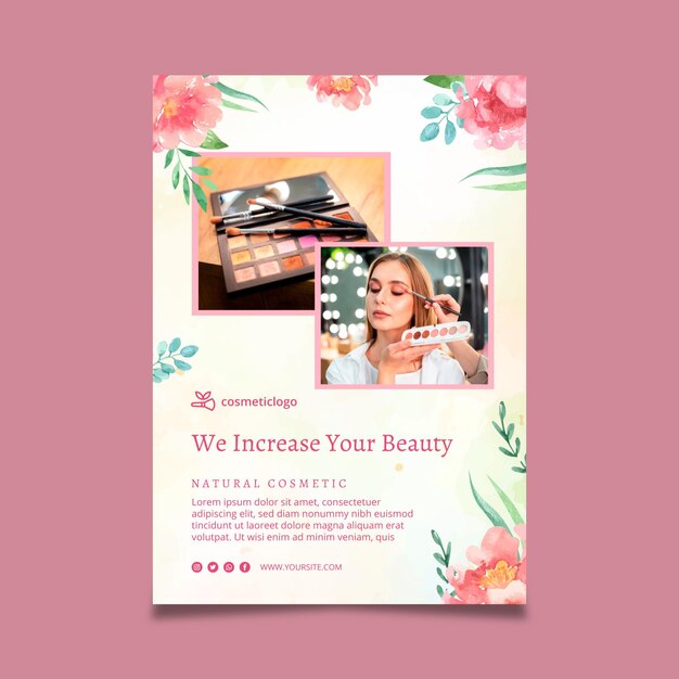 Cosmetic vertical flyer template