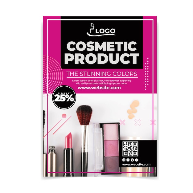 Cosmetic vertical flyer template