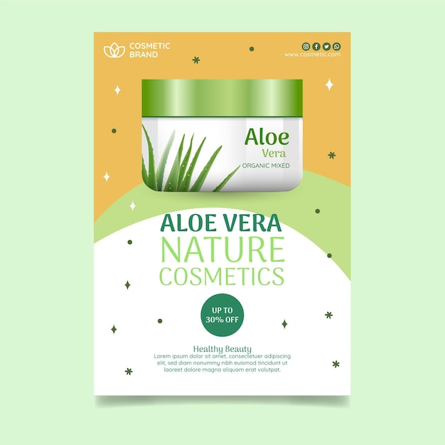 Cosmetic vertical flyer template