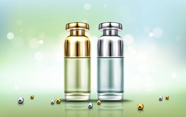 Cosmetics bottles, beauty skin care cosmetic tubes