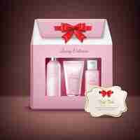 Free vector cosmetics gift box