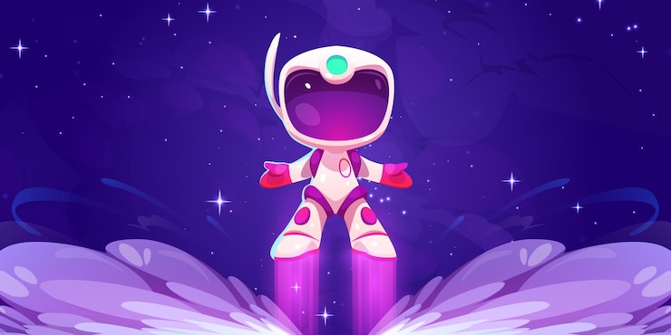 Free Vector cosmonaut takeoff in flame space game background