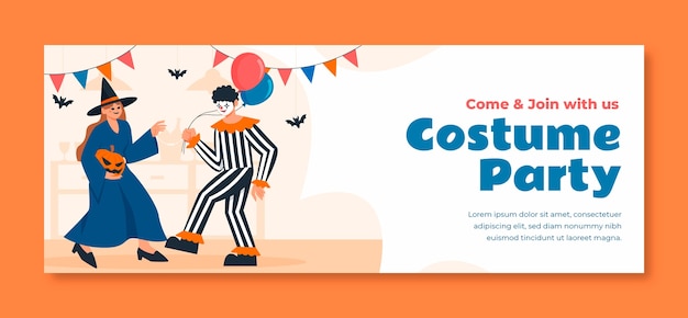 Costume party template design