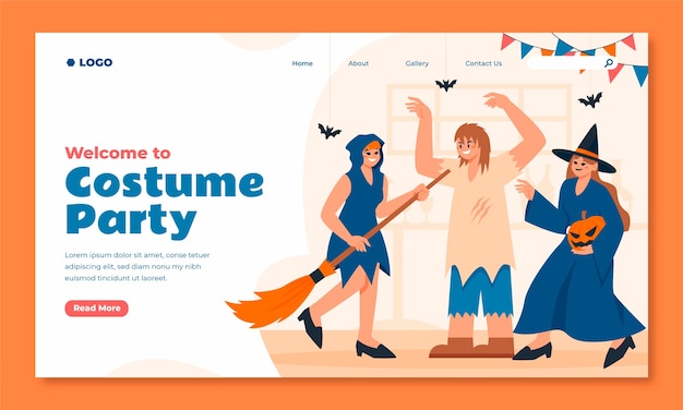 Free vector costume party template design