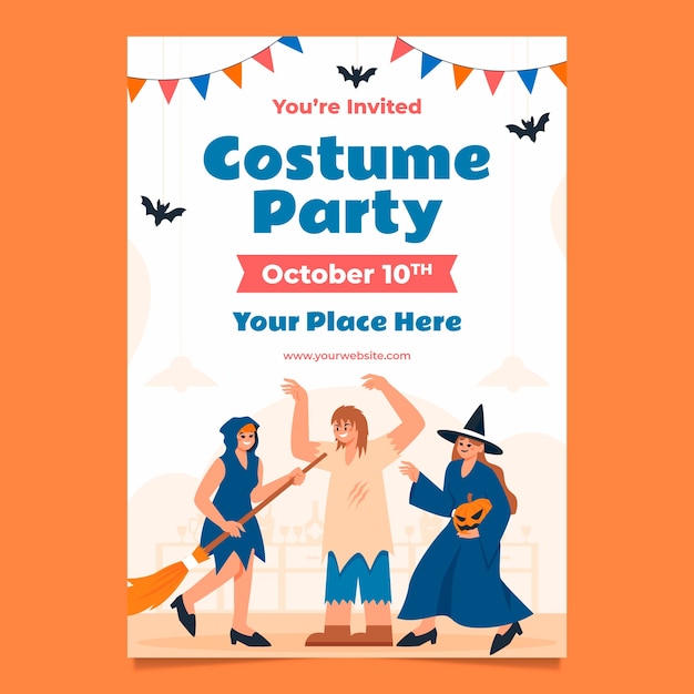 Costume party template design