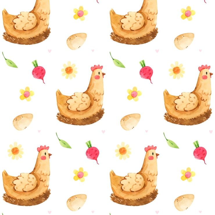 Free Vector cottagecore pattern illustration design