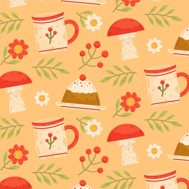 Cottagecore pattern illustration