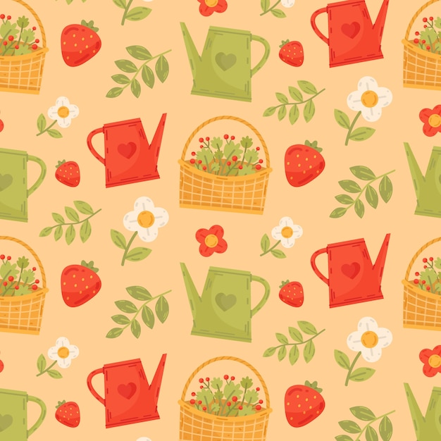 Cottagecore pattern illustration