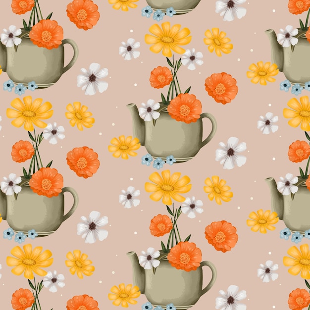 Free vector cottagecore pattern illustration