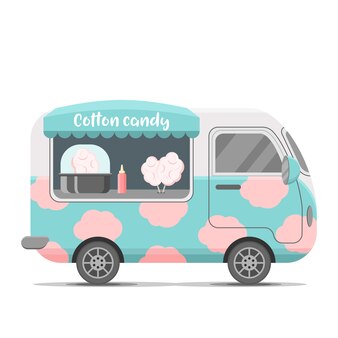 かわいいコットンキャンディーカート 無料のベクター かわいいコットンキャンディーカート 無料のベクター