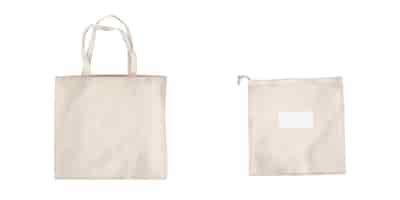 Free vector cotton eco bags, fabric tote with handle