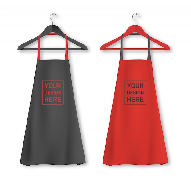 Download Free Mockup Apron On Hanger : Vector black blank cotton ...