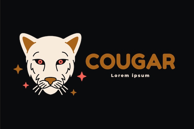 Cougar branding logo template