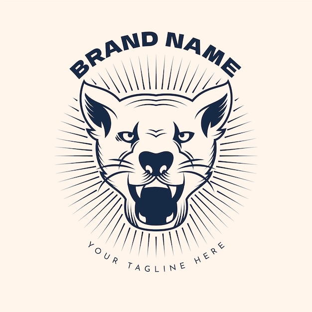 Cougar branding logo template