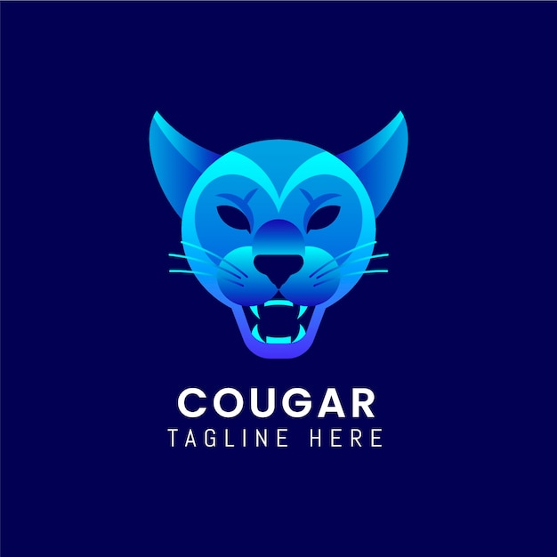 Cougar branding logo template