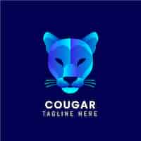 Free vector cougar branding logo template
