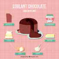 Free vector coulant chocolate recipe