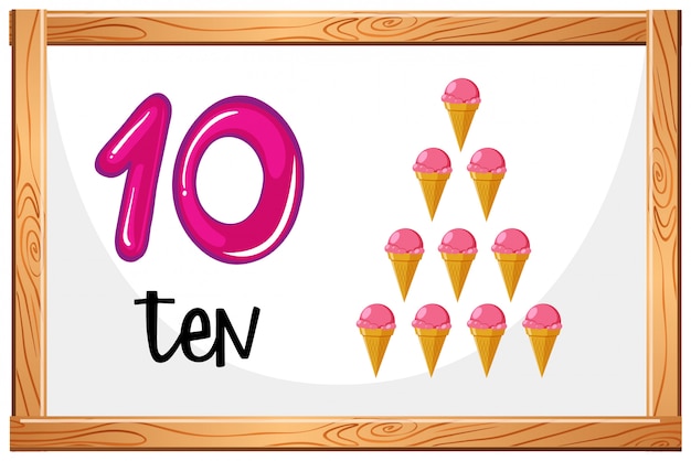 Count to 10 icecream concept