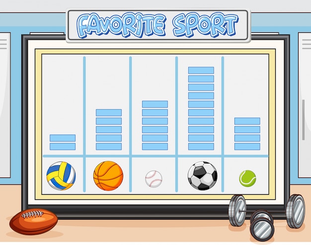 Free vector count favorite sport worksheet