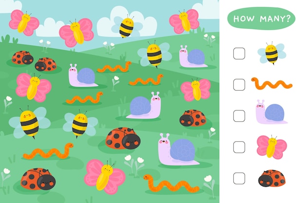 Free vector counting game for kids
