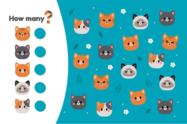 Free Vector counting game for kids
