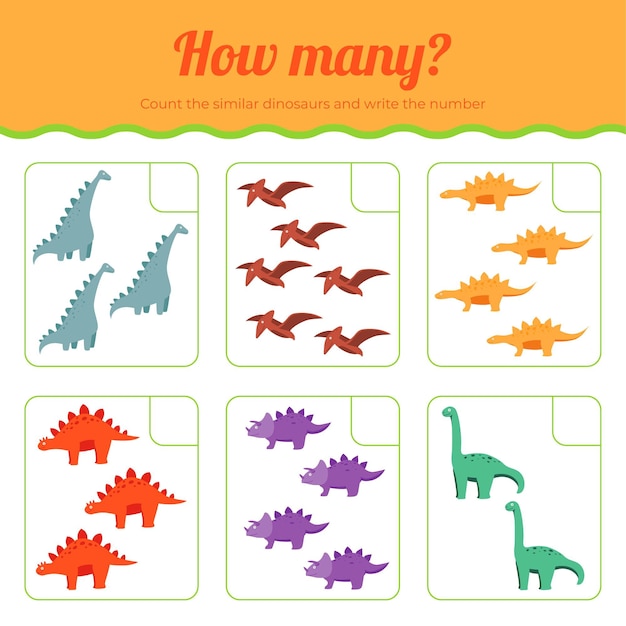 Free vector counting game for kids