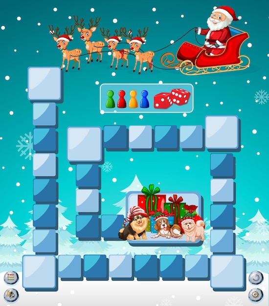 クリスマスのテーマでゲームテンプレートを数える