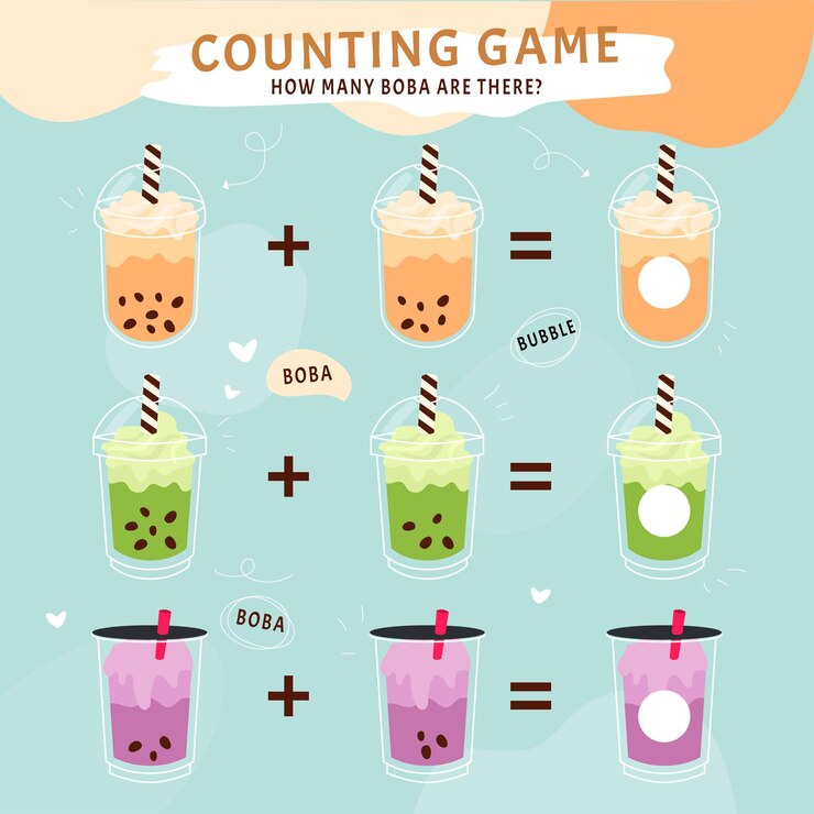 Free Vector counting game with drink cups