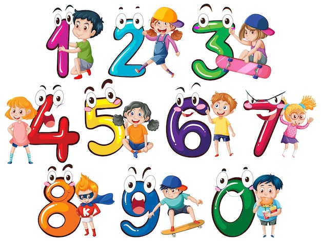 Counting number 0 to 9 for kids