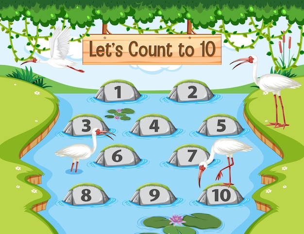 Free vector counting number 1 to 10