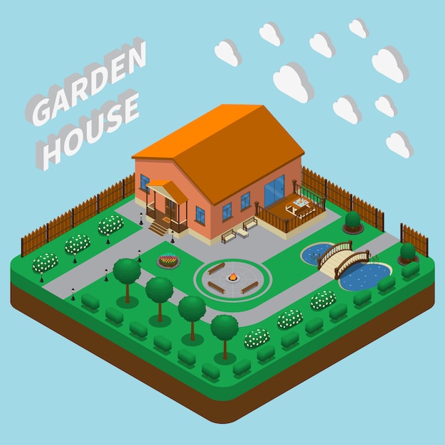 Country house isometric