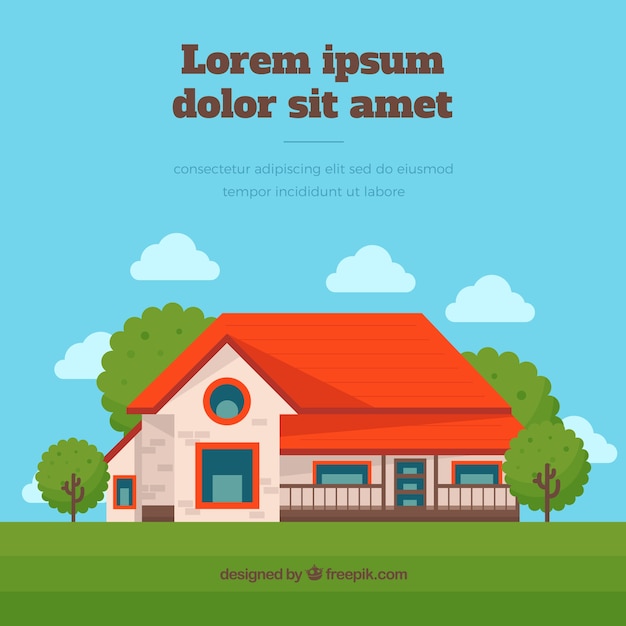 Free vector country house