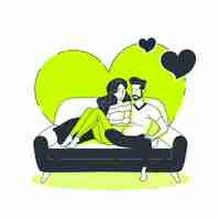 Free vector couple concept illustration