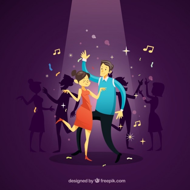 Couple dancing at the disco