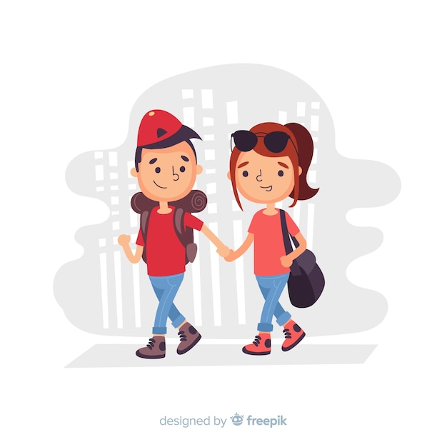 Couple going on a trip background