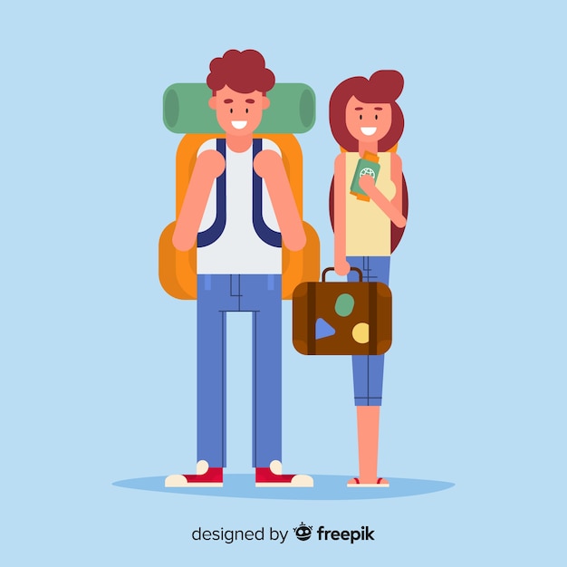 Couple going on a trip background