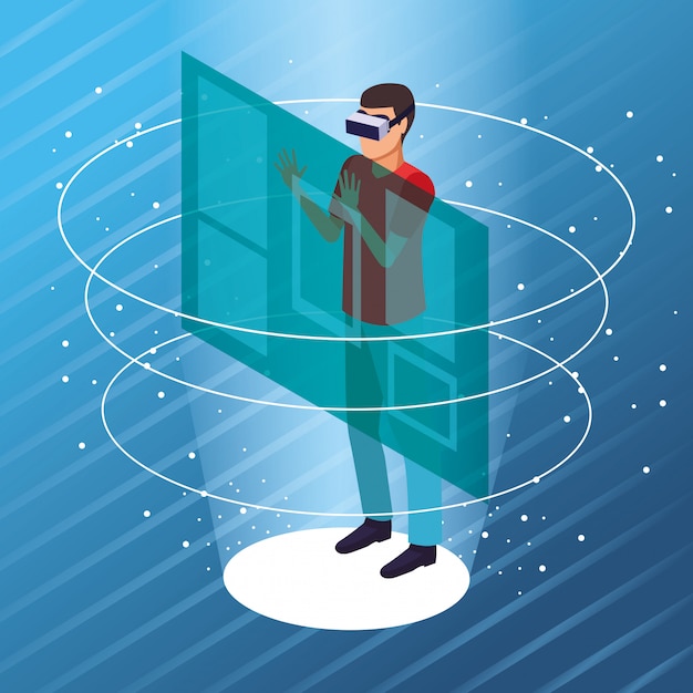 Free vector couple playing with virtual reality