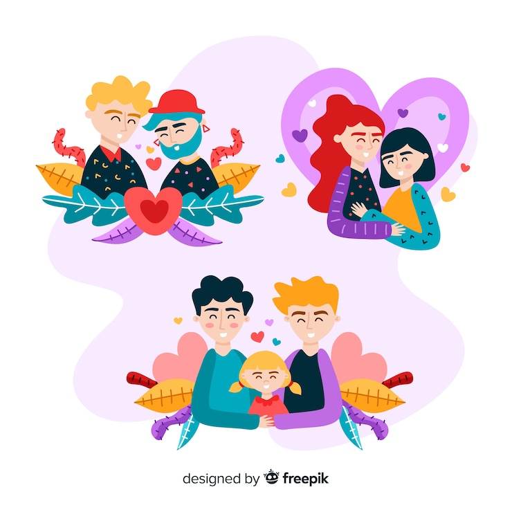 무료 Vector 교만의 날의 부부와 가족