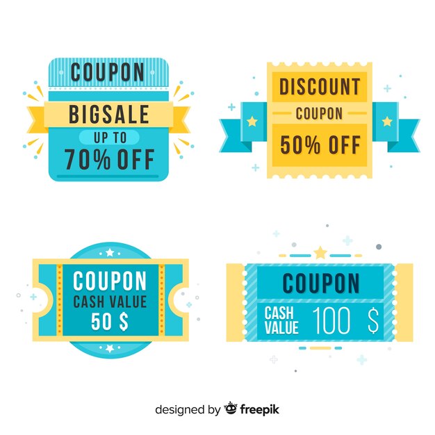 Coupon sale label collectio